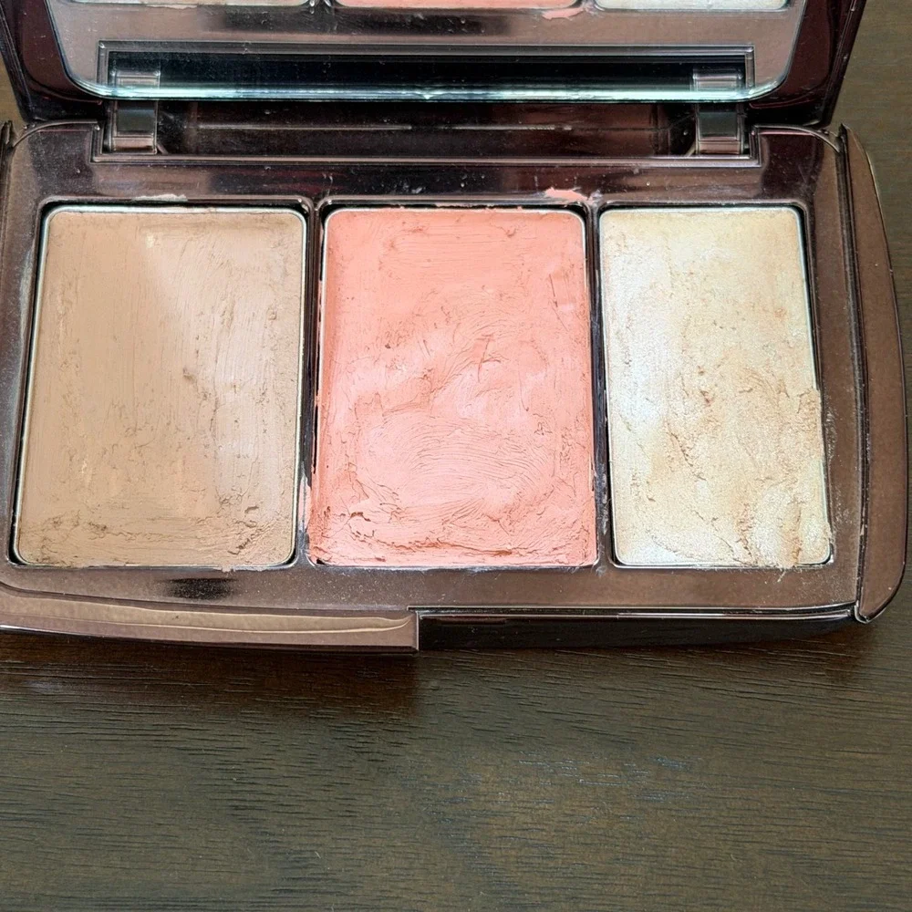 Hourglass Illume Sheer Color Trio Sunset Blush Bronzer Highlighter Cream Palette